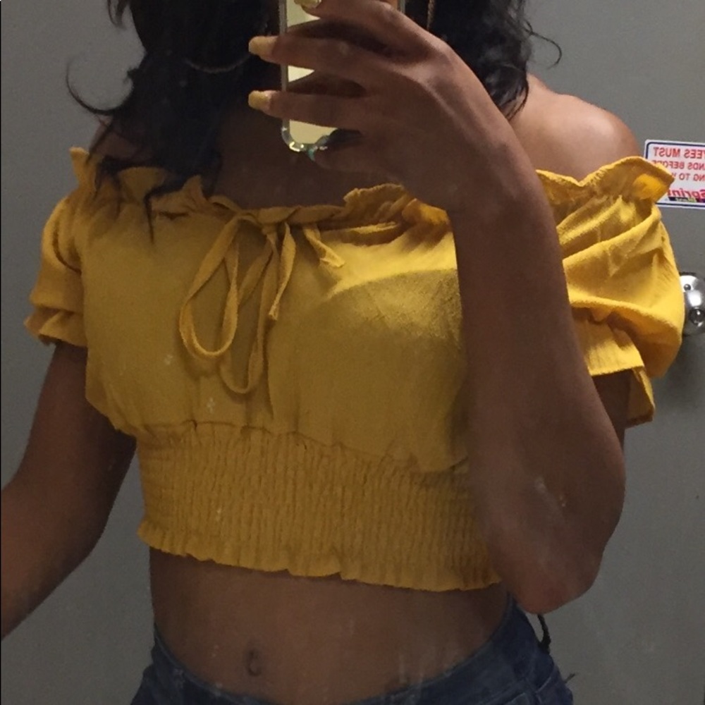 Yellow Crop Top